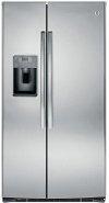 GSE25HSHSS GE Side-by-Side Refrigerator - 36 Inch Stainless Steel