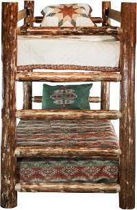 MWGCBBN Log Twin-over-Twin Bunk Bed - Glacier Country-2