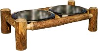 MWGCDF Large Log Pet Feeder - Glacier Country