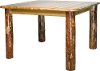 MWGCDT4PS Rustic Pine Square Dining Room Table - Glacier Country