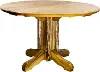 Glacier Country Rustic Wood Round Dining Room Table
