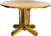 Glacier Country Rustic Wood Round Dining Room Table