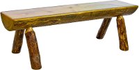 MWGCHLB4 Half Log 4 Foot Bench - Glacier Country