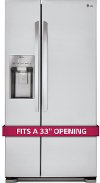 LSXS22423S LG Side-by-Side Refrigerator - 33 Inch Stainless Steel-7