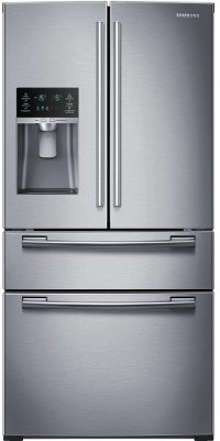 RF25HMEDBSR Samsung 24.73 cu. ft. 4 Door French Door Refrigerator with FlexZone Drawer - 33 Inch Stainless Steel