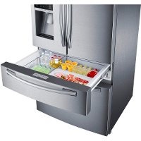 RF25HMEDBSR Samsung 24.73 cu. ft. 4 Door French Door Refrigerator with FlexZone Drawer - 33 Inch Stainless Steel-3