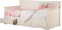 3210189 White Wash Twin Daybed with Storage (39 Inch) - Summer Breeze