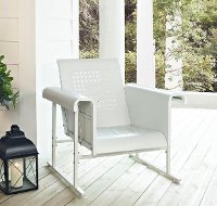 CO1005A-WH Single Glider Chair in Alabaster White - Veranda