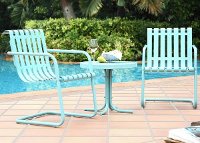 KO10007BL 3 Piece Metal Outdoor Conversation Seating Set - Gracie