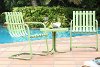 KO10007GR 3 Piece Metal Outdoor Conversation Seating Set - Gracie