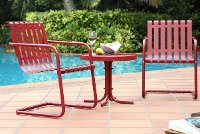 KO10007RE 3 Piece Metal Outdoor Conversation Seating Set - Gracie