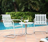 KO10007WH 3 Piece Metal Outdoor Conversation Seating Set - Gracie