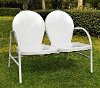 CO1002A-WH Metal Loveseat in White - Griffith