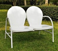 CO1002A-WH Metal Loveseat in White - Griffith