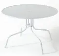 CO1012A-WH 40 Inch White Outdoor Patio Dining Table - Griffith
