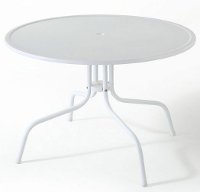 CO1012A-WH 40 Inch White Outdoor Patio Dining Table - Griffith