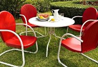 KOD1003WH 5 Piece Metal Outdoor Dining Set - Griffith