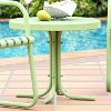 CO1011A-GR Metal Green Outdoor Patio Side Table - Retro