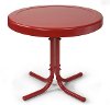 CO1011A-RE Metal Red Outdoor Patio Side Table - Retro-2