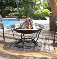 CO9002A-BK Traditional Outdoor Fire Pit - Buckner -3