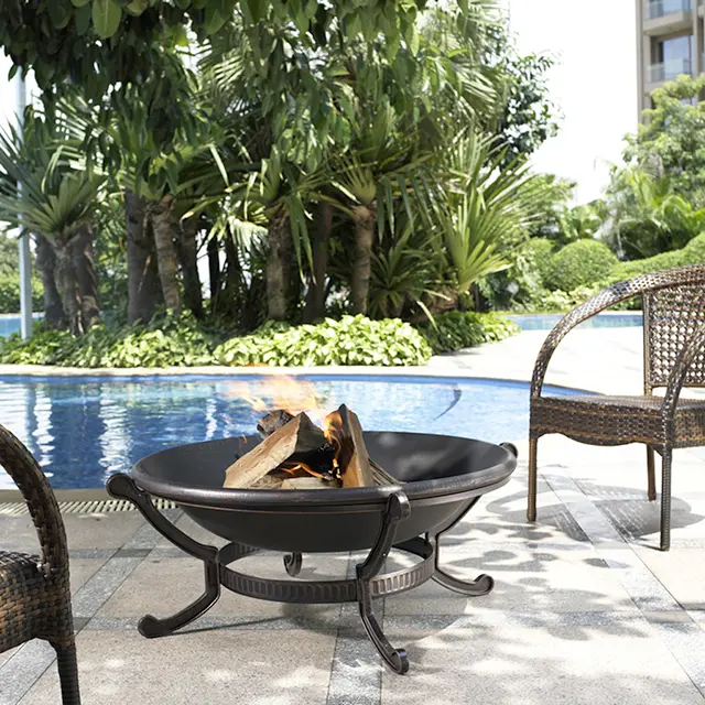 CO9003A-BK Cast Iron Fire Pit - Ashland -2