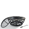 CO9007A-BK Round Slate Firepit - Glendale-2