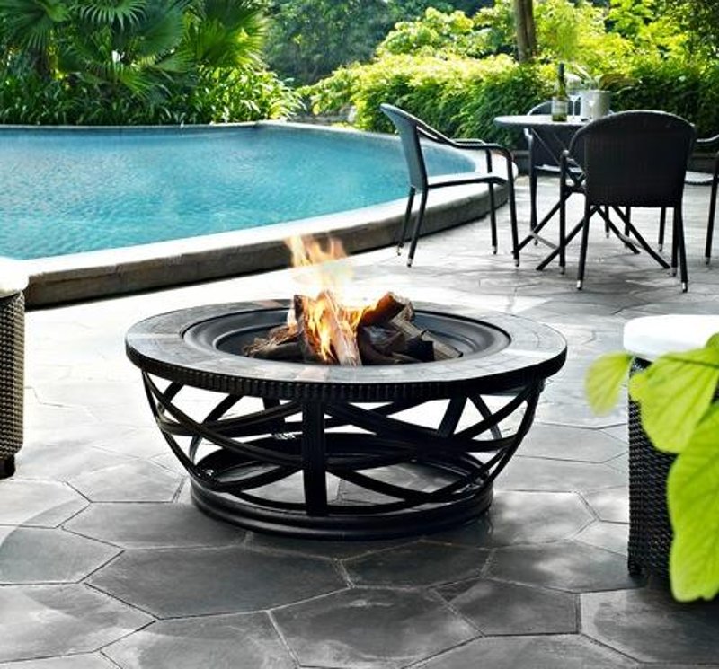 Slate Round Outdoor Fire Pit Glendale Rc Willey Furniture Store