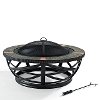 CO9007A-BK Slate Round Outdoor Fire Pit - Glendale-3