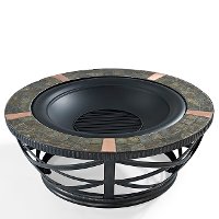 CO9007A-BK Slate Round Outdoor Fire Pit - Glendale-4