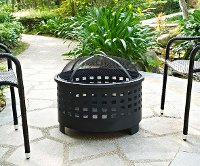CO9009A-BK Basket Weave Firepit - Hudson