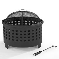 CO9009A-BK Basket Weave Outdoor Fire Pit - Hudson-2