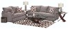 Contemporary Gray 7 Piece Sofa Bed Living Room Set - City