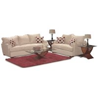 Contemporary Stone 7 Piece Sofa Bed Living Room Set - City