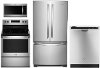 WHP-4PC-ELE-FRNCHDR Whirlpool 4 Piece Electric Kitchen Appliance Package with French Door Refrigerator - Stainless Steel