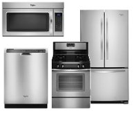 WHP-4PC-GAS-FRNCHDR Whirlpool 4 Piece Gas Kitchen Appliance