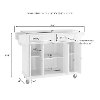 KF30003EBK/KIT/CART Black 52 Inch Kitchen Cart with Gray Granite Top