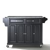 KF30003EBK Black 52 Inch Kitchen Cart with Gray Granite Top-4