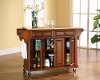 KF30001ECH Cherry Wood Top Kitchen Cart-2