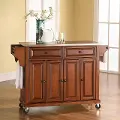 KF30002ECH Cherry Stainless Steel Top Kitchen Cart