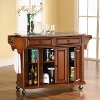 KF30003ECH Cherry 52 Inch Kitchen Cart with Light Granite Top-2