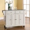 KF30003EWH White Granite Top Kitchen Cart-2