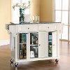 KF30003EWH White Granite Top Kitchen Cart-3