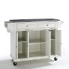 KF30003EWH White Granite Top Kitchen Cart-5