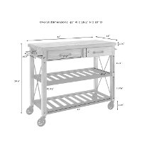 CF3008-NA Rustic Natural Wood Kitchen Cart - Roots-5