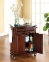 KF30024EMA Mahogany Portable Kitchen Cart with Black Granite Top-2