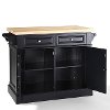 KF30006BK Black Butcher Block Top Kitchen Island - Oxford -4