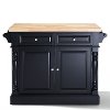 KF30006BK Black Butcher Block Top Kitchen Island - Oxford -5