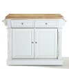 KF30006WH White Butcher Block Top Kitchen Island - Oxford -6