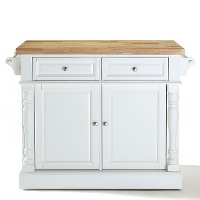 KF30006WH White Butcher Block Top Kitchen Island - Oxford -6