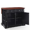 KF30007BK Black Drop Leaf Breakfast Bar Top Kitchen Island - Coventry -4
